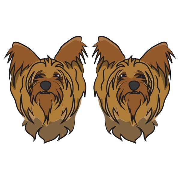 Yorkshire Terrier Dog Decal, Dog Lover Decor Vinyl Sticker